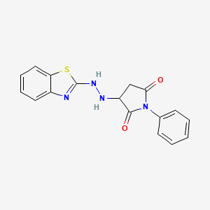 3-[2-(1,3-benzothiazol-2-yl)hydrazino]-1-phenyl-2,5-pyrrolidinedione