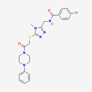 4-bromo-N-[(4-methyl-5-{[2-oxo-2-(4-phenyl-1-piperazinyl)ethyl]thio}-4H-1,2,4-triazol-3-yl)methyl]benzamide