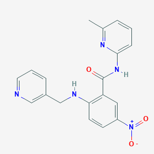 molecular formula C19H17N5O3 B4166950 N-(6-methyl-2-pyridinyl)-5-nitro-2-[(3-pyridinylmethyl)amino]benzamide 