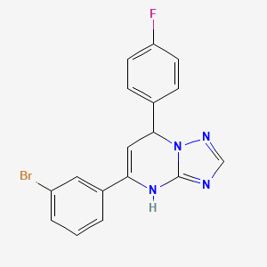 molecular formula C17H12BrFN4 B4166959 5-(3-bromophenyl)-7-(4-fluorophenyl)-4,7-dihydro[1,2,4]triazolo[1,5-a]pyrimidine 