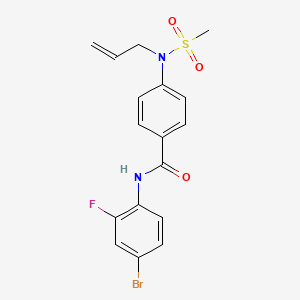 molecular formula C17H16BrFN2O3S B4166985 4-[allyl(methylsulfonyl)amino]-N-(4-bromo-2-fluorophenyl)benzamide 