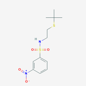 molecular formula C12H18N2O4S2 B4167021 N-[2-(tert-butylthio)ethyl]-3-nitrobenzenesulfonamide 