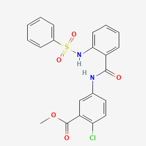 methyl 2-chloro-5-({2-[(phenylsulfonyl)amino]benzoyl}amino)benzoate