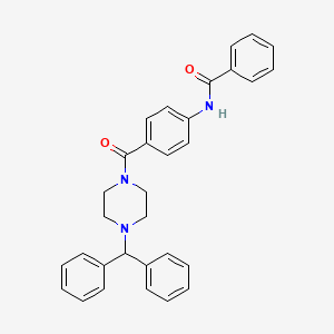 N-(4-{[4-(diphenylmethyl)-1-piperazinyl]carbonyl}phenyl)benzamide