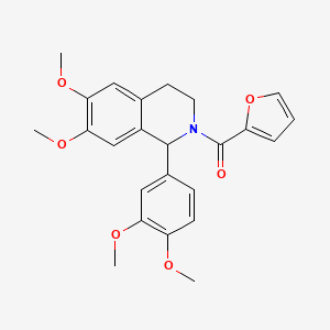 molecular formula C24H25NO6 B4167114 1-(3,4-dimethoxyphenyl)-2-(2-furoyl)-6,7-dimethoxy-1,2,3,4-tetrahydroisoquinoline 