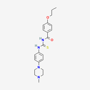 N-({[4-(4-methyl-1-piperazinyl)phenyl]amino}carbonothioyl)-4-propoxybenzamide