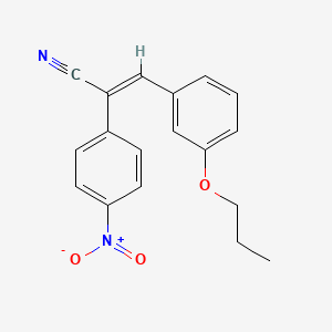 molecular formula C18H16N2O3 B4167147 2-(4-nitrophenyl)-3-(3-propoxyphenyl)acrylonitrile 