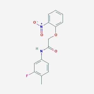 molecular formula C15H13FN2O4 B4167151 N-(3-fluoro-4-methylphenyl)-2-(2-nitrophenoxy)acetamide 