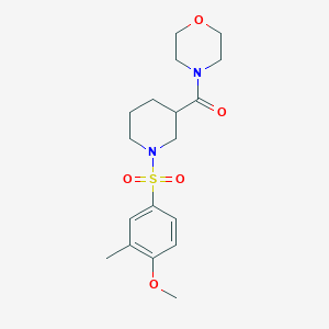 molecular formula C18H26N2O5S B4167167 4-({1-[(4-methoxy-3-methylphenyl)sulfonyl]-3-piperidinyl}carbonyl)morpholine 