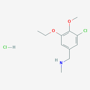 molecular formula C11H17Cl2NO2 B4167174 (3-chloro-5-ethoxy-4-methoxybenzyl)methylamine hydrochloride 