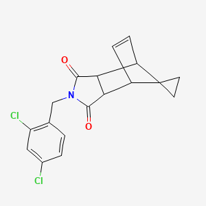 4'-(2,4-dichlorobenzyl)-4'-azaspiro[cyclopropane-1,10'-tricyclo[5.2.1.0~2,6~]decane]-8'-ene-3',5'-dione