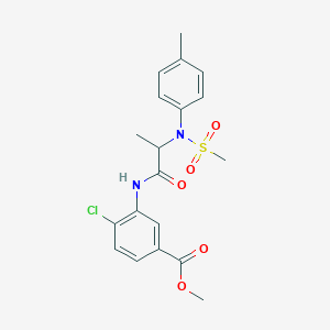 molecular formula C19H21ClN2O5S B4167192 methyl 4-chloro-3-{[N-(4-methylphenyl)-N-(methylsulfonyl)alanyl]amino}benzoate 