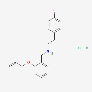 molecular formula C18H21ClFNO B4167200 N-[2-(allyloxy)benzyl]-2-(4-fluorophenyl)ethanamine hydrochloride 