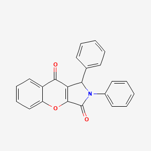 molecular formula C23H15NO3 B4167209 1,2-diphenyl-1,2-dihydrochromeno[2,3-c]pyrrole-3,9-dione 