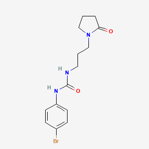 molecular formula C14H18BrN3O2 B4167230 N-(4-bromophenyl)-N'-[3-(2-oxo-1-pyrrolidinyl)propyl]urea 