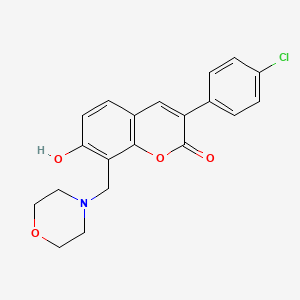 molecular formula C20H18ClNO4 B4167245 3-(4-chlorophenyl)-7-hydroxy-8-(4-morpholinylmethyl)-2H-chromen-2-one 
