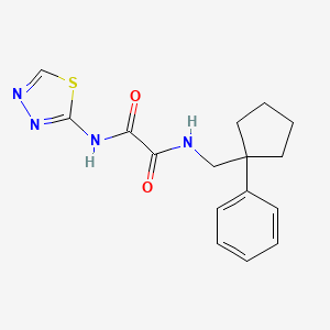 molecular formula C16H18N4O2S B4167253 N-[(1-phenylcyclopentyl)methyl]-N'-1,3,4-thiadiazol-2-ylethanediamide 