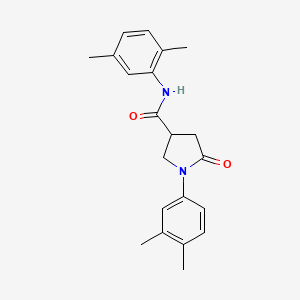 molecular formula C21H24N2O2 B4167261 N-(2,5-dimethylphenyl)-1-(3,4-dimethylphenyl)-5-oxo-3-pyrrolidinecarboxamide 
