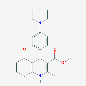 molecular formula C22H28N2O3 B416727 Methyl 4-[4-(diethylamino)phenyl]-2-methyl-5-oxo-1,4,5,6,7,8-hexahydroquinoline-3-carboxylate 