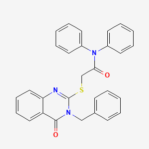 2-[(3-benzyl-4-oxo-3,4-dihydro-2-quinazolinyl)thio]-N,N-diphenylacetamide