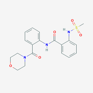 molecular formula C19H21N3O5S B4167278 2-[(methylsulfonyl)amino]-N-[2-(4-morpholinylcarbonyl)phenyl]benzamide 
