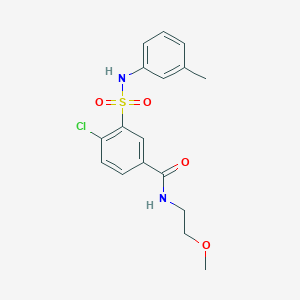 molecular formula C17H19ClN2O4S B4167315 4-chloro-N-(2-methoxyethyl)-3-{[(3-methylphenyl)amino]sulfonyl}benzamide 