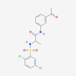 molecular formula C17H16Cl2N2O4S B4167327 N~1~-(3-acetylphenyl)-N~2~-[(2,5-dichlorophenyl)sulfonyl]alaninamide 