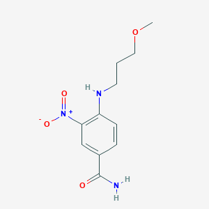 molecular formula C11H15N3O4 B4167348 4-[(3-methoxypropyl)amino]-3-nitrobenzamide 