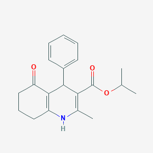 molecular formula C20H23NO3 B416736 Isopropyl 2-methyl-5-oxo-4-phenyl-1,4,5,6,7,8-hexahydroquinoline-3-carboxylate 