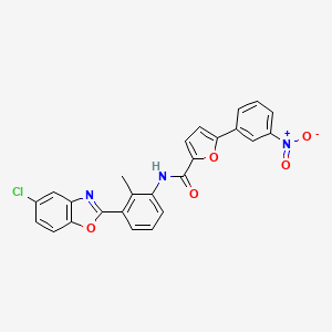 molecular formula C25H16ClN3O5 B4167383 N-[3-(5-chloro-1,3-benzoxazol-2-yl)-2-methylphenyl]-5-(3-nitrophenyl)-2-furamide 