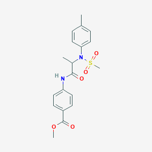molecular formula C19H22N2O5S B4167391 methyl 4-{[N-(4-methylphenyl)-N-(methylsulfonyl)alanyl]amino}benzoate 