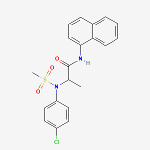 molecular formula C20H19ClN2O3S B4167399 N~2~-(4-chlorophenyl)-N~2~-(methylsulfonyl)-N~1~-1-naphthylalaninamide 