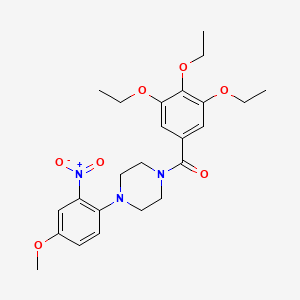 molecular formula C24H31N3O7 B4167433 1-(4-methoxy-2-nitrophenyl)-4-(3,4,5-triethoxybenzoyl)piperazine 