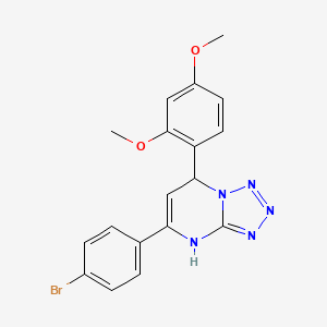 molecular formula C18H16BrN5O2 B4167437 5-(4-bromophenyl)-7-(2,4-dimethoxyphenyl)-4,7-dihydrotetrazolo[1,5-a]pyrimidine 