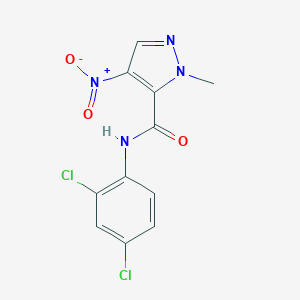 molecular formula C11H8Cl2N4O3 B416744 N-(2,4-dichlorophenyl)-1-methyl-4-nitro-1H-pyrazole-5-carboxamide 
