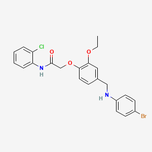 2-(4-{[(4-bromophenyl)amino]methyl}-2-ethoxyphenoxy)-N-(2-chlorophenyl)acetamide