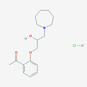 molecular formula C17H26ClNO3 B4167453 1-{2-[3-(1-azepanyl)-2-hydroxypropoxy]phenyl}ethanone hydrochloride 