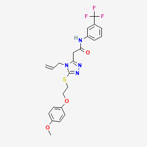 molecular formula C23H23F3N4O3S B4167460 2-(4-allyl-5-{[2-(4-methoxyphenoxy)ethyl]thio}-4H-1,2,4-triazol-3-yl)-N-[3-(trifluoromethyl)phenyl]acetamide 