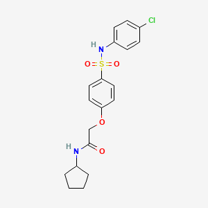 2-(4-{[(4-chlorophenyl)amino]sulfonyl}phenoxy)-N-cyclopentylacetamide