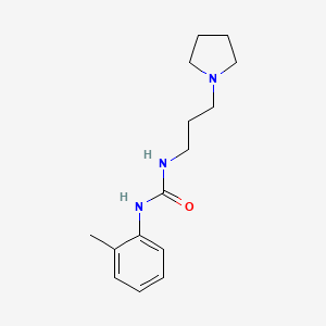 molecular formula C15H23N3O B4167473 N-(2-methylphenyl)-N'-[3-(1-pyrrolidinyl)propyl]urea 