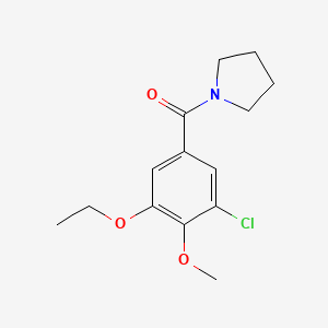 molecular formula C14H18ClNO3 B4167493 1-(3-chloro-5-ethoxy-4-methoxybenzoyl)pyrrolidine 