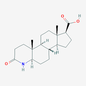 molecular formula C19H29NO3 B041675 3-氧代-4-氮杂-5-α-雄甾烷-17-β-羧酸 CAS No. 103335-55-3