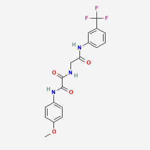 molecular formula C18H16F3N3O4 B4167502 N-(4-methoxyphenyl)-N'-(2-oxo-2-{[3-(trifluoromethyl)phenyl]amino}ethyl)ethanediamide 
