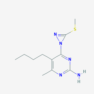 molecular formula C11H17N5S B4167514 5-butyl-4-methyl-6-[3-(methylthio)-1H-diaziren-1-yl]-2-pyrimidinamine 