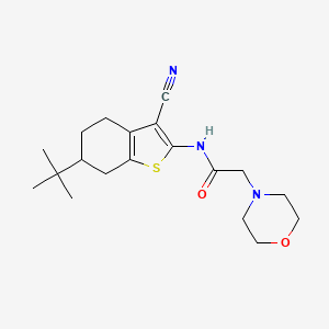 N-(6-tert-butyl-3-cyano-4,5,6,7-tetrahydro-1-benzothien-2-yl)-2-(4-morpholinyl)acetamide