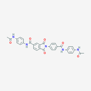 molecular formula C32H25N5O6 B416754 N-[4-(acetylamino)phenyl]-2-(4-{[4-(acetylamino)phenyl]carbamoyl}phenyl)-1,3-dioxo-2,3-dihydro-1H-isoindole-5-carboxamide 