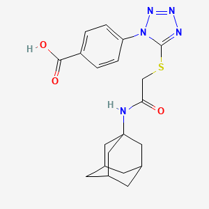 4-(5-{[2-(1-adamantylamino)-2-oxoethyl]thio}-1H-tetrazol-1-yl)benzoic acid