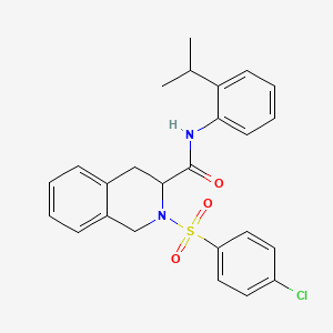 2-[(4-chlorophenyl)sulfonyl]-N-(2-isopropylphenyl)-1,2,3,4-tetrahydro-3-isoquinolinecarboxamide