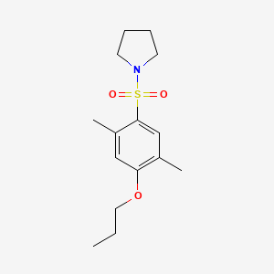 molecular formula C15H23NO3S B4167598 1-[(2,5-dimethyl-4-propoxyphenyl)sulfonyl]pyrrolidine 
