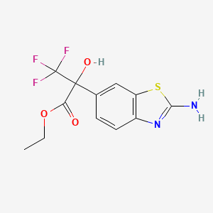 ethyl 2-(2-amino-1,3-benzothiazol-6-yl)-3,3,3-trifluoro-2-hydroxypropanoate